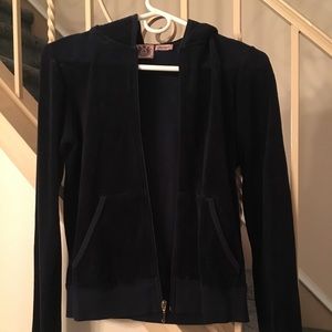 Juicy Couture Blue Hoodie Sweatshirt - Medium